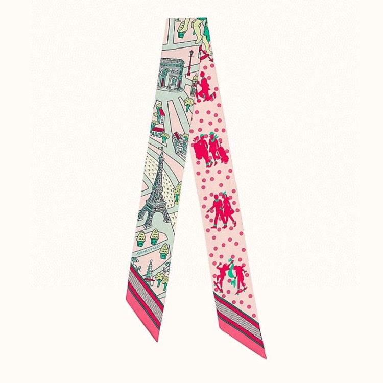 에르메스 Les Nouveaux Amoureux de Paris 트윌리 핑크