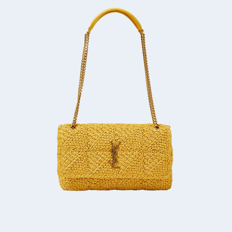 생로랑 kate 99 라피아 숄더백 옐로우