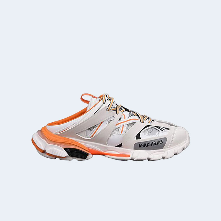발렌시아가 트랙 그레이 오렌지 뮬 스니커즈