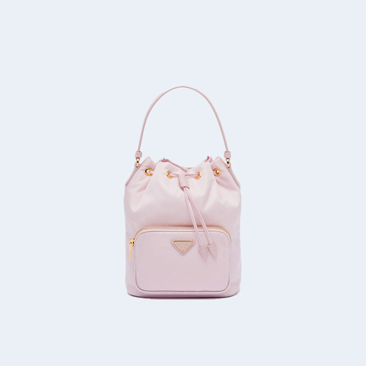 프라다 듀엣 리나일론 버킷백 핑크
