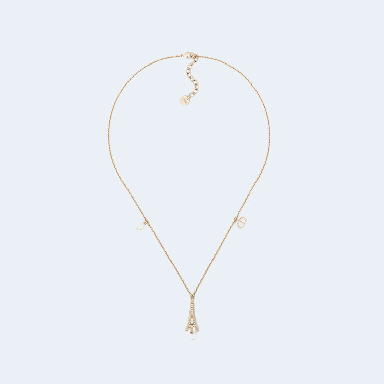 디올 플랜 드 파리 골드 피니시 목걸이