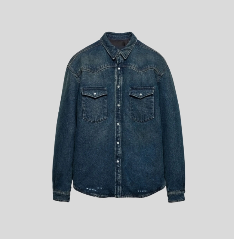 프라다 트라이 앵글 데님 자켓