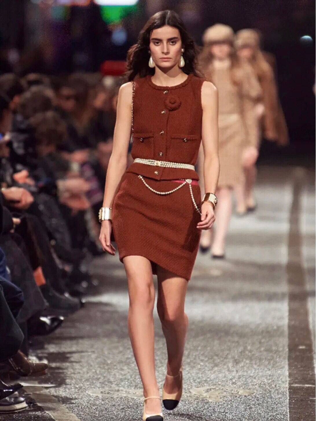 샤넬 트위드  베스트