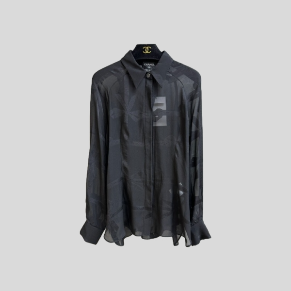 샤넬 실크 셔츠