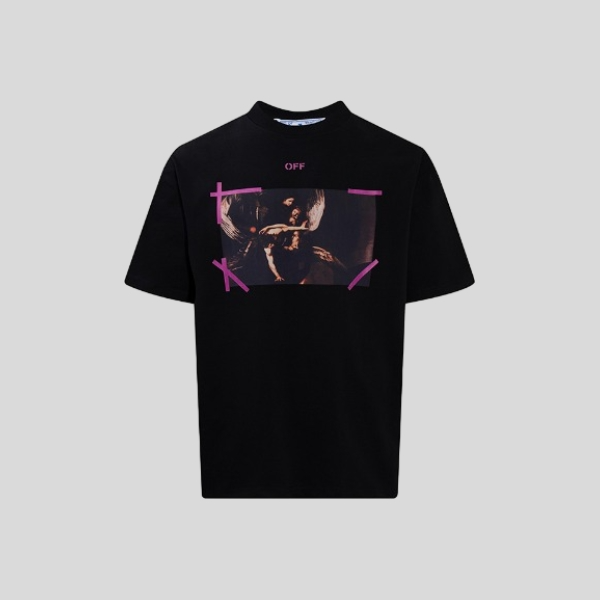 오프화이트 엔젤 카라바 반팔 티셔츠