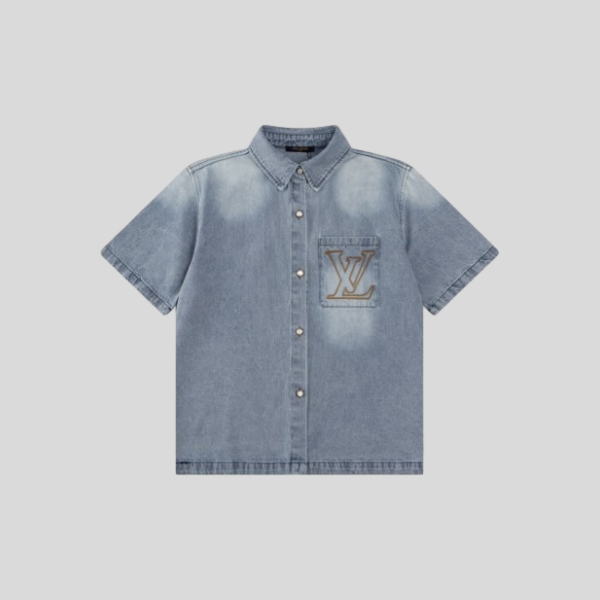 루이비통 25ss 데님 반팔셔츠 