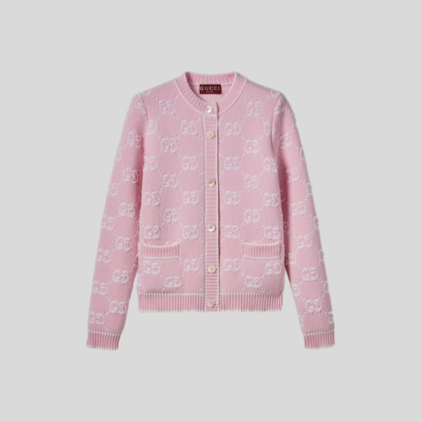 구찌 자카드 울 가디건