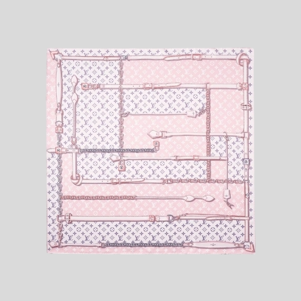 루이비통 체인 스퀘어 스카프(핑크)