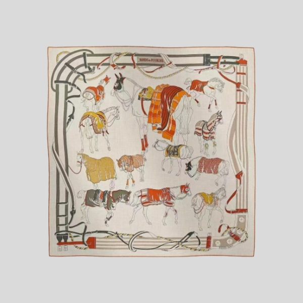 에르메스 스퀘어 스카프(오렌지)