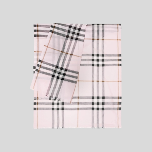 버버리 클래식 롱 스카프 핑크
