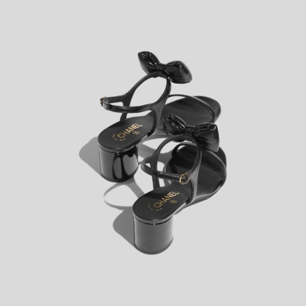 샤넬 샌들 램스킨 & 블랙