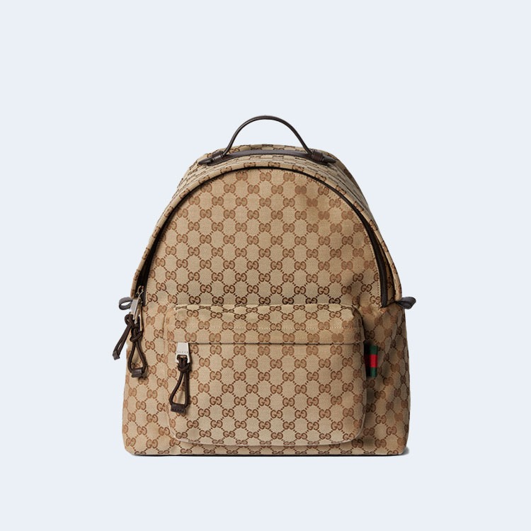 구찌 웹(Web) 미디엄 GG 백팩 베이지
