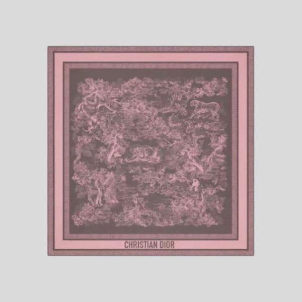 디올 스퀘어 스카프, 리본(쉐도우 핑크)