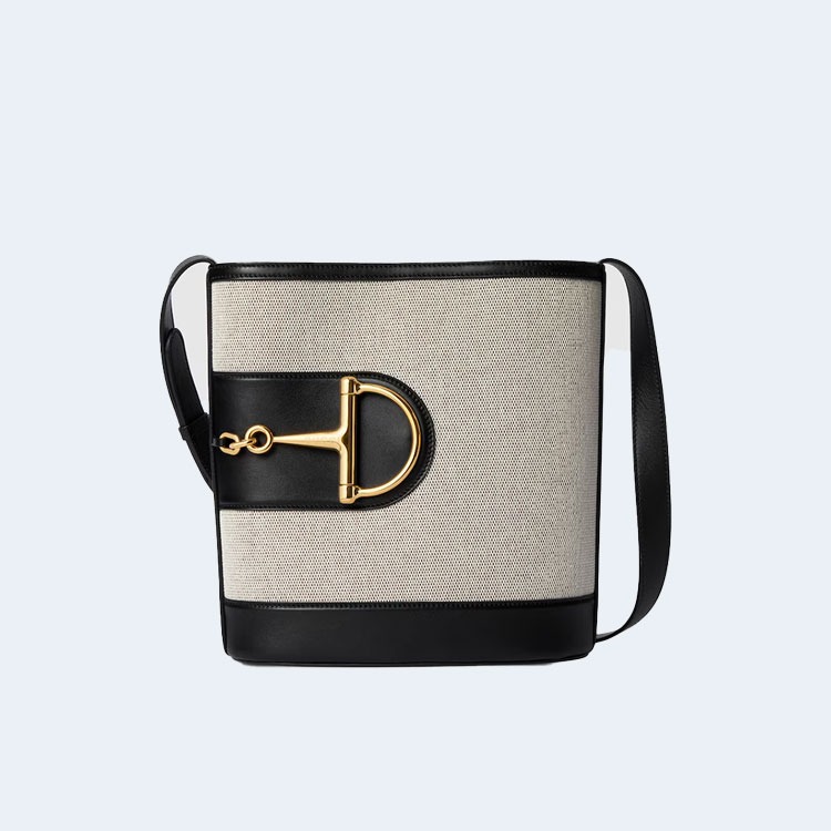 구찌 73 미디움 버킷백 화이트