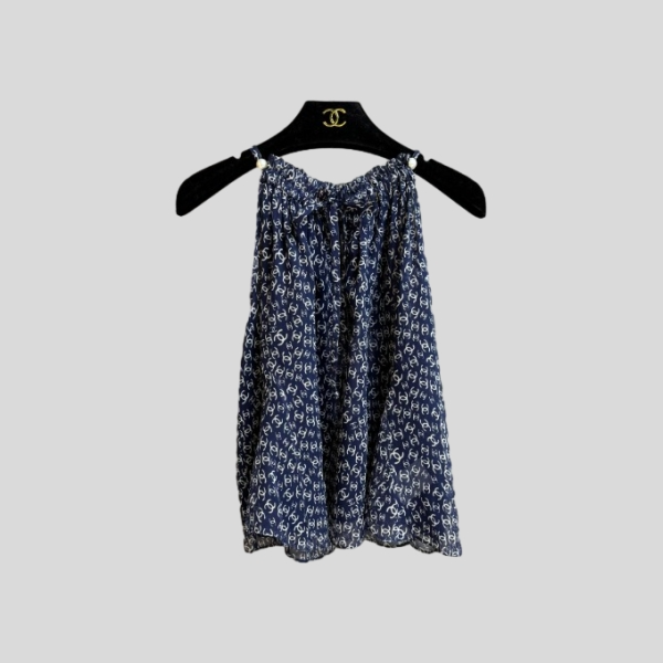 샤넬 실크 슬링 탑