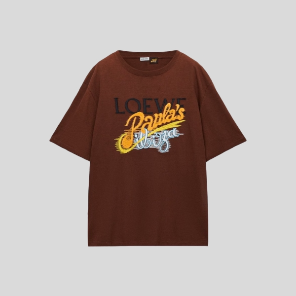 로에베 레터 자수 반팔티