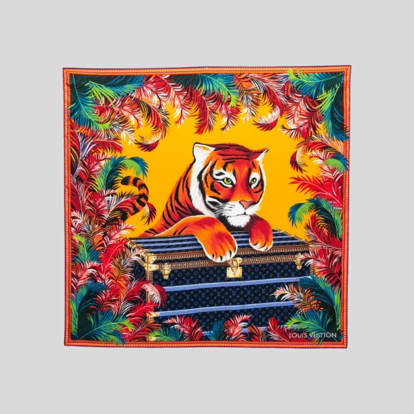 루이비통 타이거 스카프 오렌지