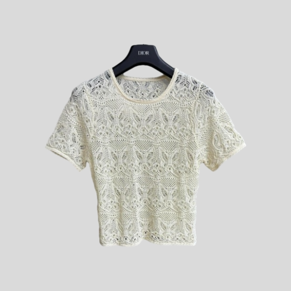 디올 버터플라이 할로우 반팔