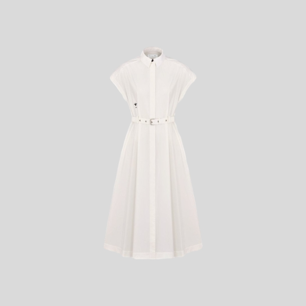 디올 벨트 미디 셔츠 드레스(2color)