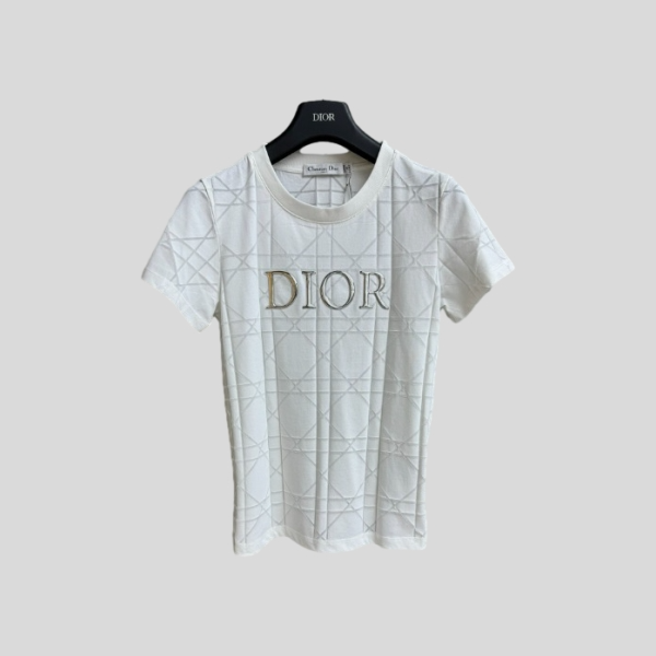 디올 라탄 체크 티셔츠