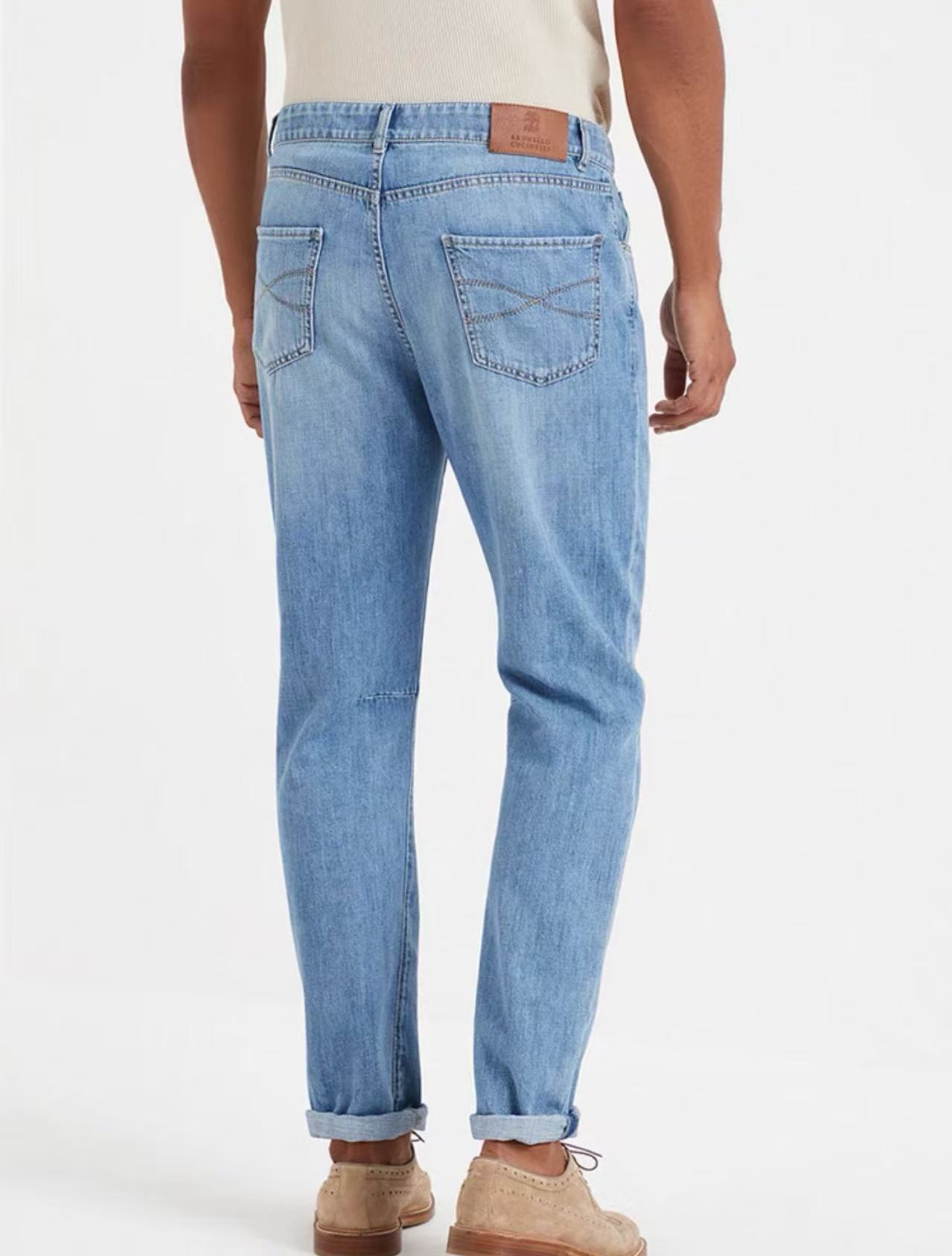 브루넬로쿠치넬리 스트레이트 데님 팬츠