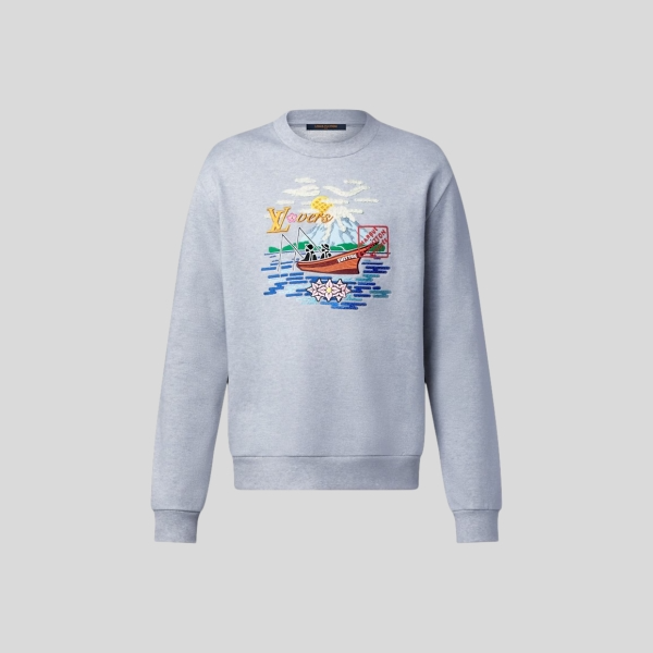 루이비통 자수 스웨터셔츠