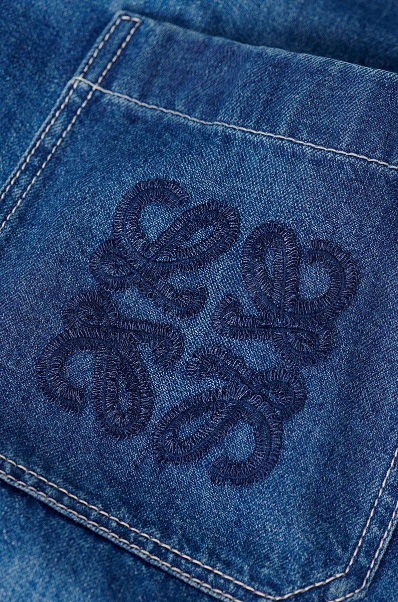 로에베 데님 반팔 셔츠