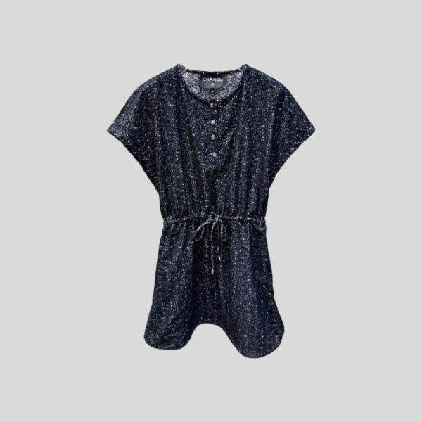 샤넬 블랙 패턴 드레스