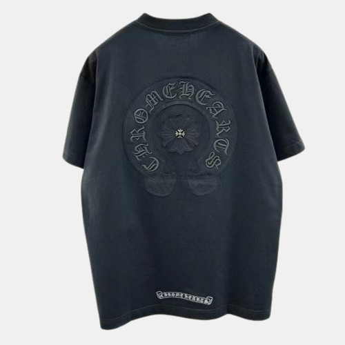 크롬하츠 덧댐자수로고 워싱 티셔츠  