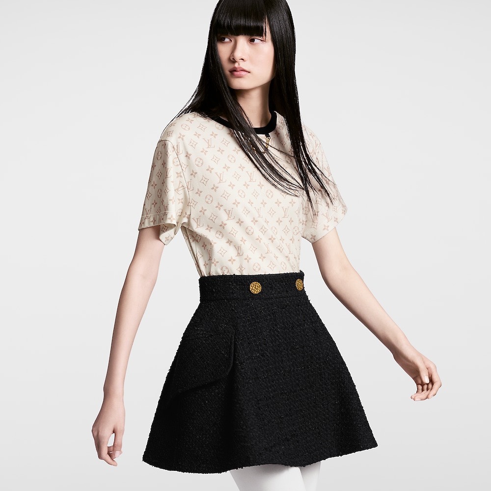 루이비통 드롭 숄더 슬리브 티셔츠