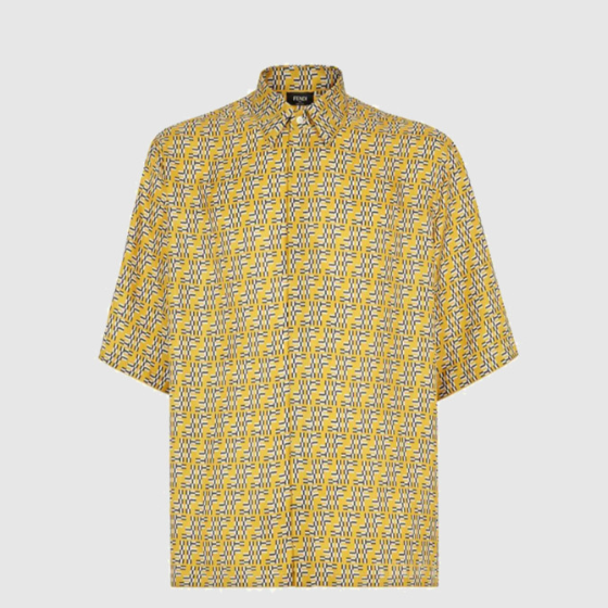 펜디 FF 라비린스 실크 셔츠