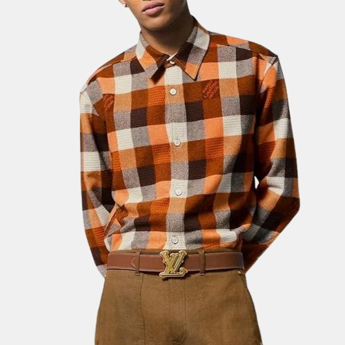 루이비통 버튼다운 긴소매 플란넬 셔츠