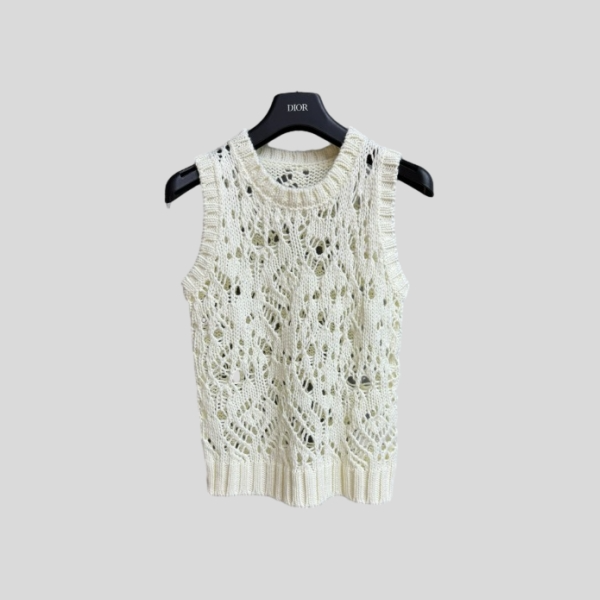 디올 할로우 니트 베스트