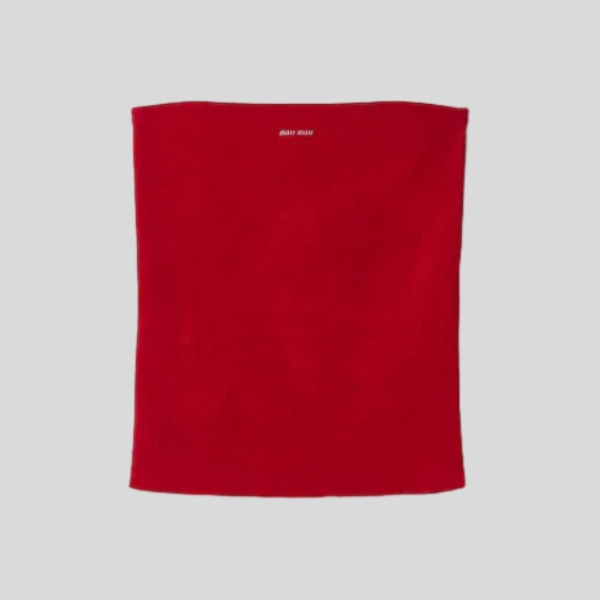 미우미우 코튼 니트 튜브 탑