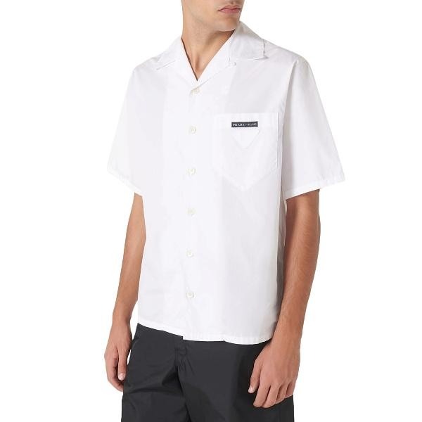 프라다 포플린 패치 반팔 셔츠NEW