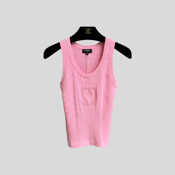 샤넬 하트 니트 베스트