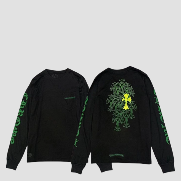 크롬하츠 세메터리 로고 롱 슬리브 티셔츠