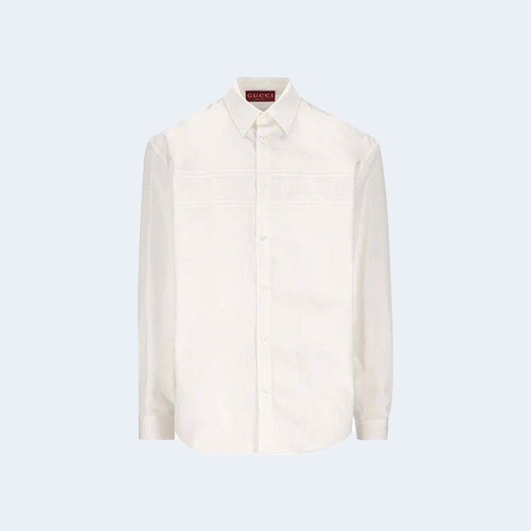 구찌 화이트 로고 셔츠