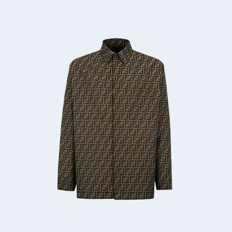 펜디 FF 자카드 패브릭 자켓 브라운