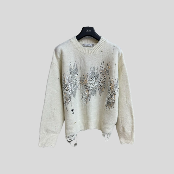 디올 스팽글 스웨터