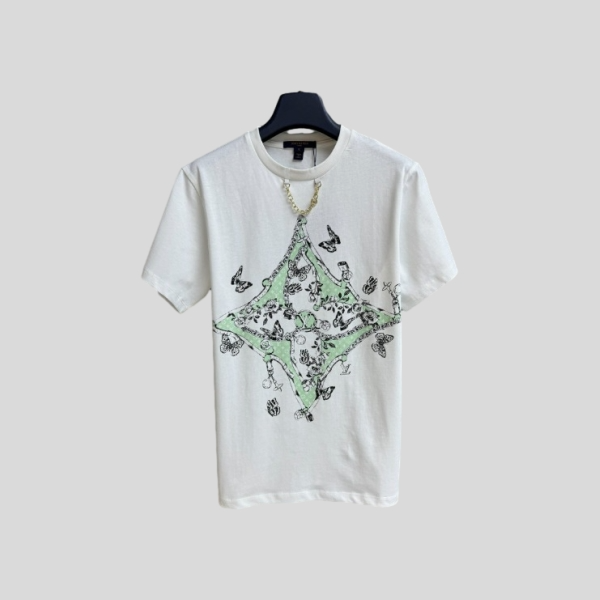 루이비통 버터플라이 프린트 티셔츠