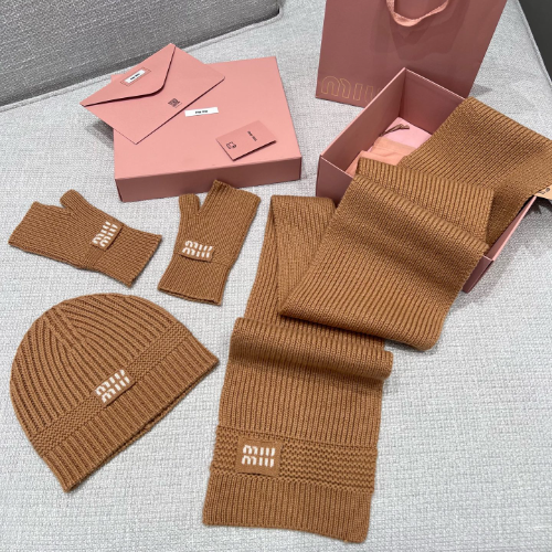 미우미우 니트 3종 세트(스카프, 비니, 장갑)