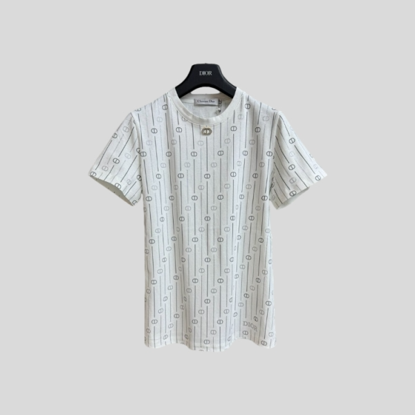 디올 CD 프린트 티셔츠