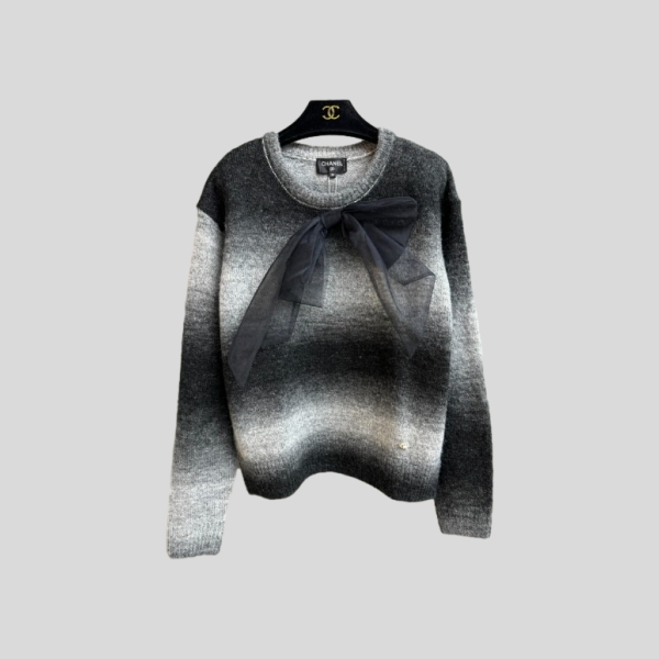샤넬 메시 리본 스웨터