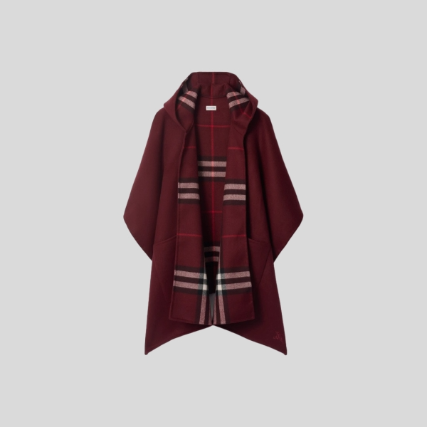 버버리 캐시미어 후드 케이프