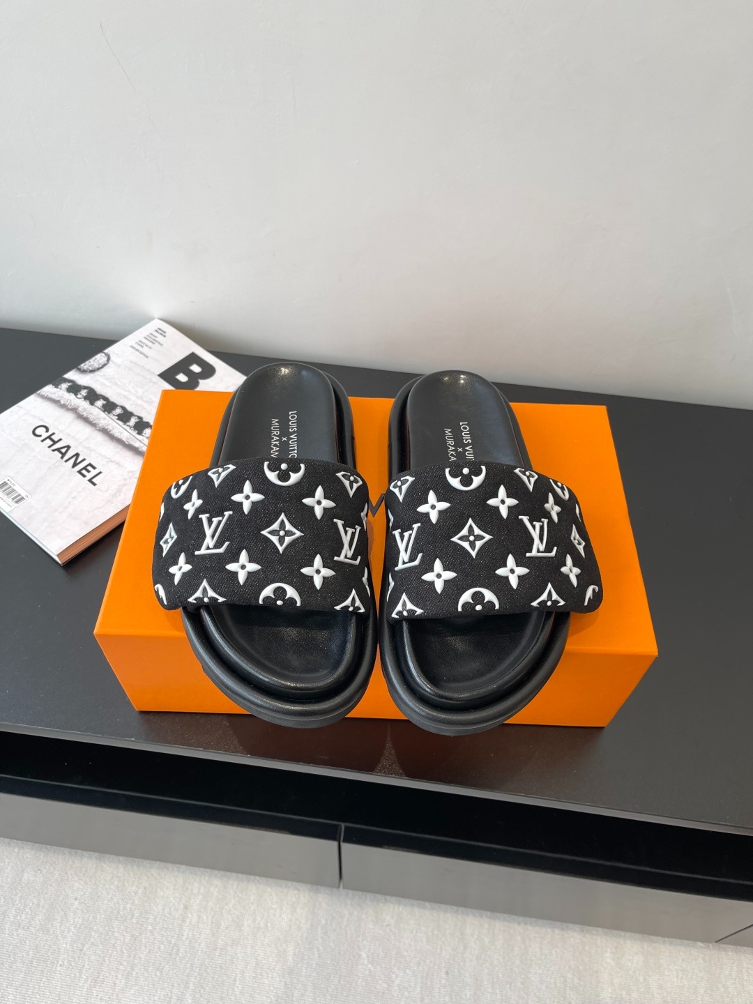 루이비통 25ss 모노그램 점보 플랫폼 뮬샌들