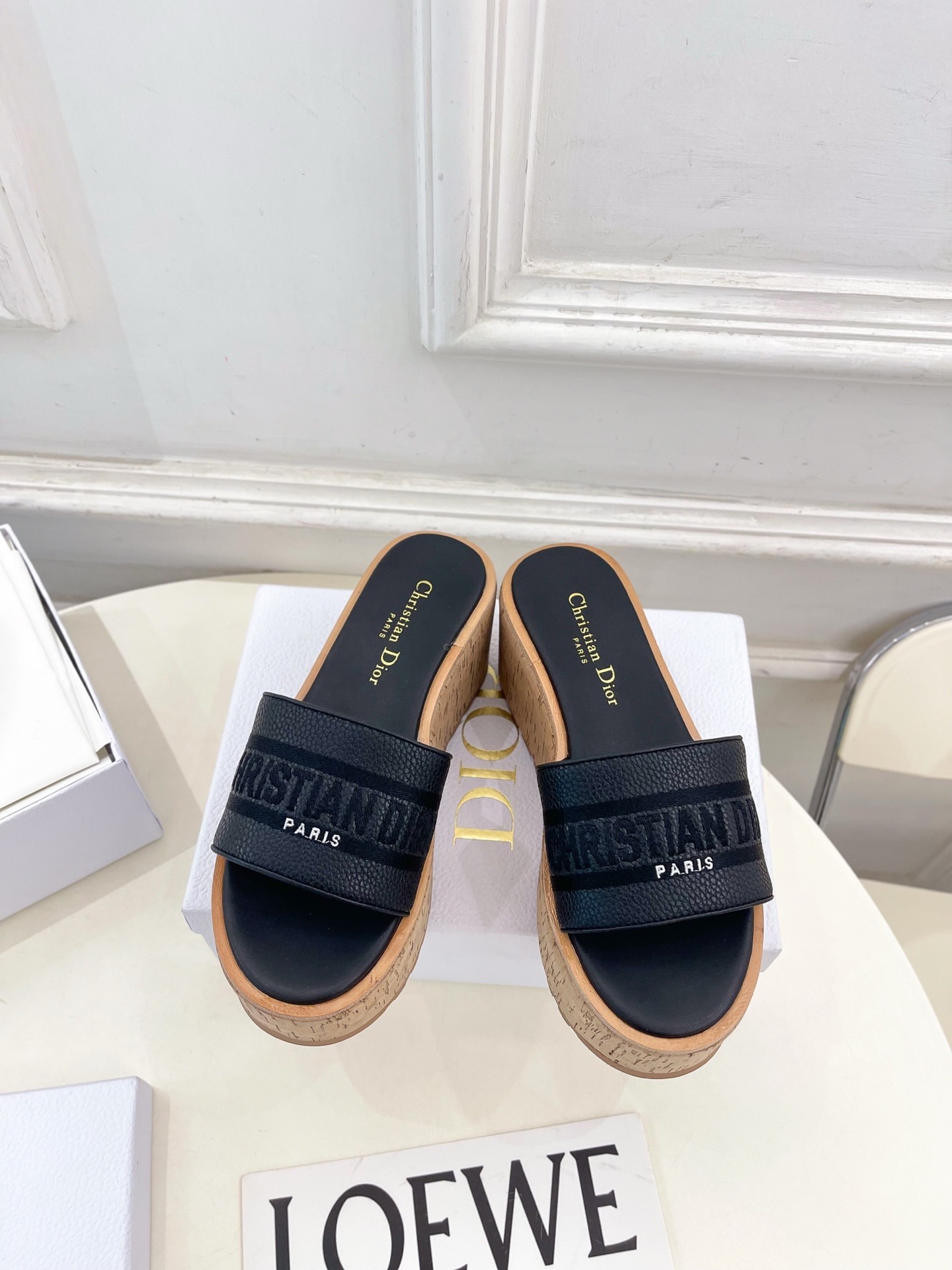 디올 25 신상 Dway 웨지힐 통굽 슬리퍼