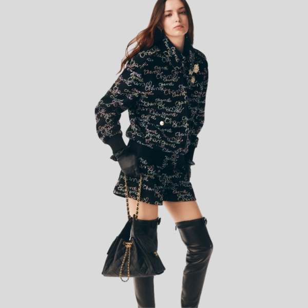 샤넬 시퀸 그래피티 자켓