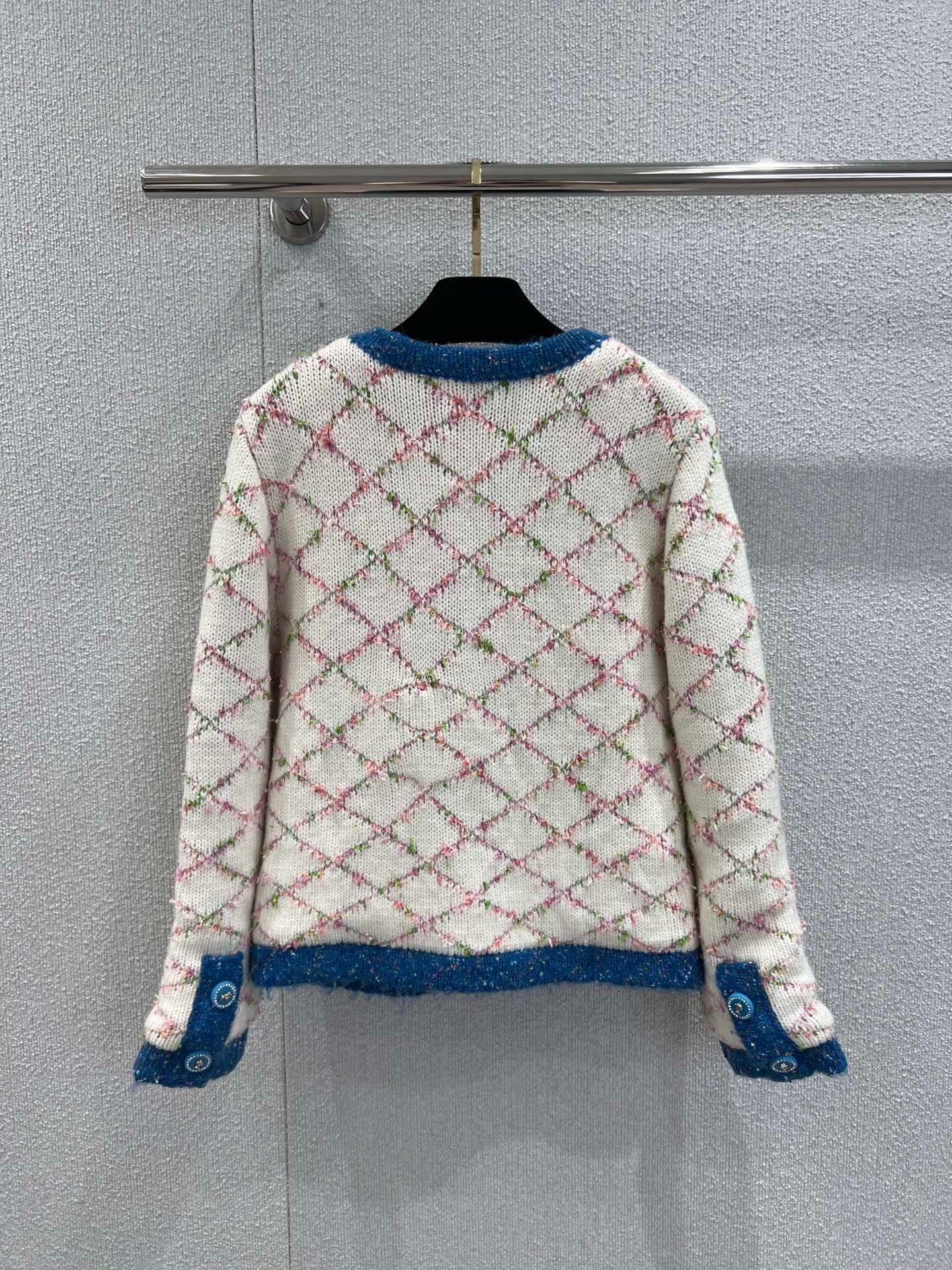 샤넬 신상 체크 니트 카디건