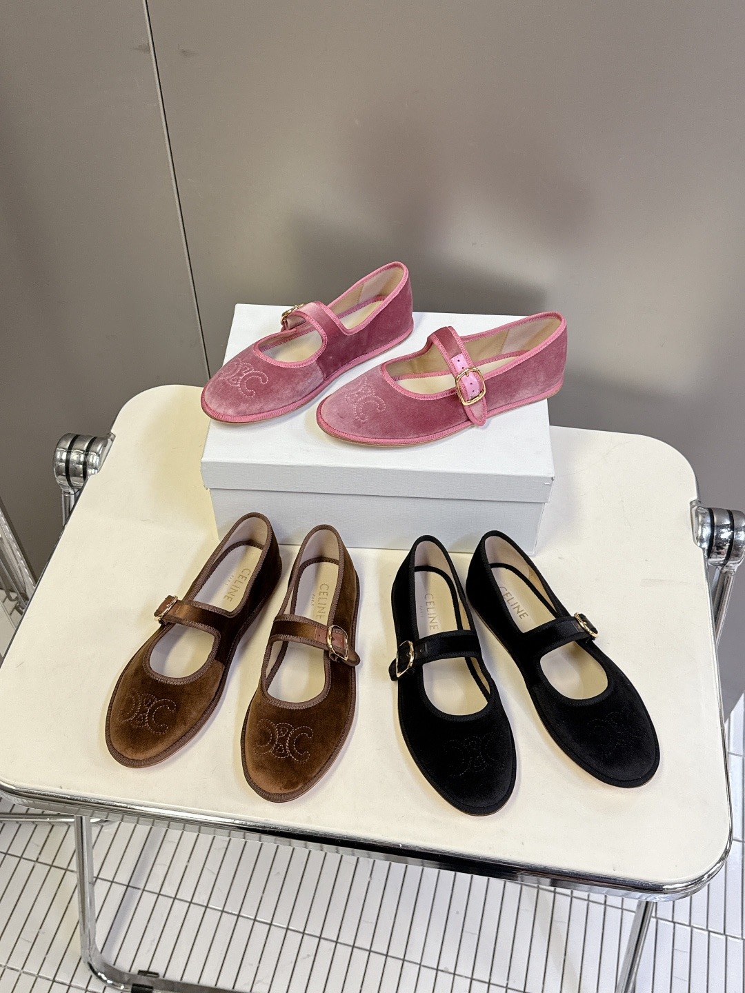 셀린느 신상 울 메리제인 슈즈